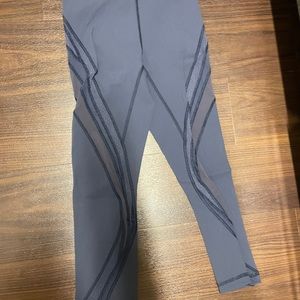 Blue lulu lemon capris leggings.